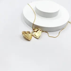 COLAR RELICÁRIO CORAÇÃO 2CM - VENEZIANA 45CM
