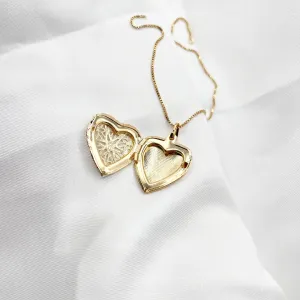 COLAR RELICÁRIO CORAÇÃO RENDADO 3CM