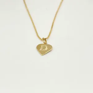 COLAR LETRA CORAÇÃO RÉPLICA OURO - D