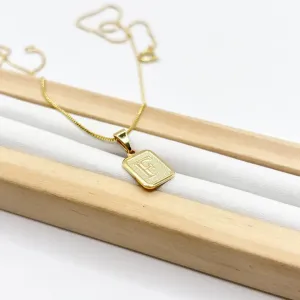 COLAR PINGENTE MINI 1X1 MEDALHA DE LETRA - F
