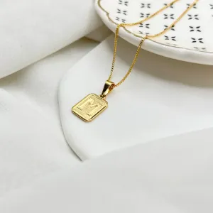 COLAR PINGENTE MINI 1X1 MEDALHA DE LETRA M