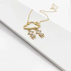 COLAR CANGA NUVEM - 2 MENINAS ZIRCONIA