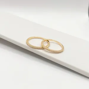 ANEL -  PAR DE APARADORES FINO EM MICRO ZIRCONIA