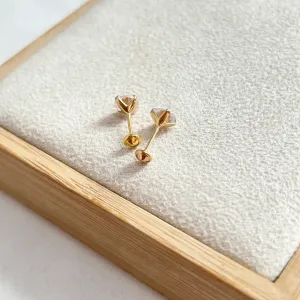 BRINCO PONTO DE LUZ ZIRCONIA 6MM COM TARRACHA BABY