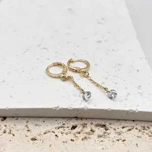 BRINCO ARGOLA CLICK CORRENTINHA E PONTO DE LUZ CRISTAL