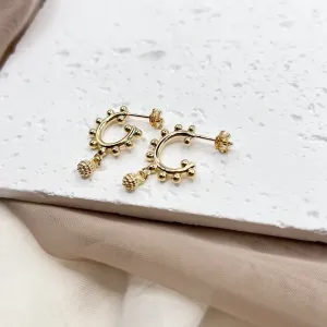 BRINCO ARGOLA PINO COM BOLINHAS