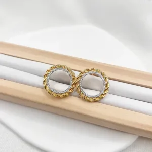 BRINCO CÍRCULO DE MICRO ZIRCONIAS E CORDÃO BAIANO