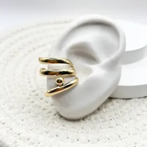BRINCO EAR CUFF BOLINHA E 3 FIOS