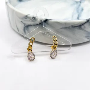 BRINCO EAR CUFF PRINCESA COM CORRENTE GRUMET