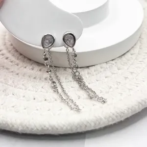 BRINCO GOTA EAR JACKET COM CORRENTE TIFFANY