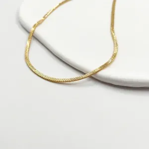 COLAR CHOKER LAMINADA E DIAMANTADA 45CM