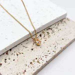 COLAR GOTA ROSINHA 45CM