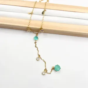 COLAR GRAVATINHA COM PEDRA FUSION