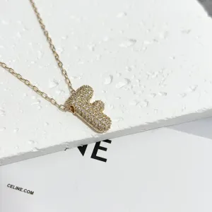 COLAR LETRA BUBBLE CRAVEJADA 2,5CM 50CM - F