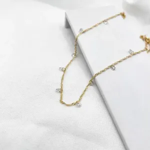 COLAR LONGO 80CM PEDRINHAS DE ZIRCONIAS