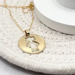 COLAR MEDALHA 2,5CM - MENINA VAZADA