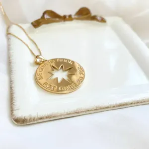 COLAR MEDALHA  3CM - ME GUIA SENHOR POR ONDE EU FOR