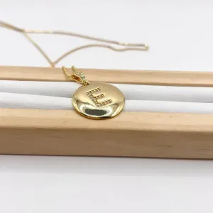 COLAR MEDALHA LETRA E 70CM