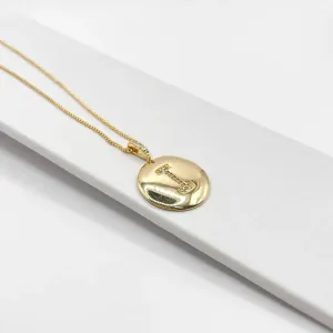 COLAR MEDALHA LETRA  - I 70CM