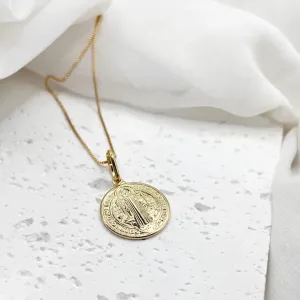 COLAR MEDALHA SÃO BENTO 2,5CM