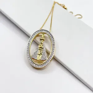COLAR MEDALHÃO NOSSA SENHORA DE APARECIDA