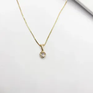 COLAR MINI CORAÇÃO ZIRCONIA CRISTAL