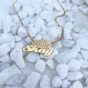 COLAR NOME COM DETALHES - SHAY COM COROA