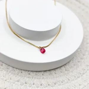 COLAR PEDRA GOTA RUBI