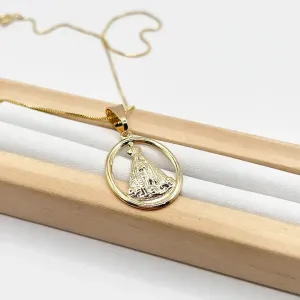COLAR PINGENTE NOSSA SENHORA DE APARECIDA 2,5CM