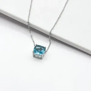 COLAR QUADRADO PEDRA ACQUA