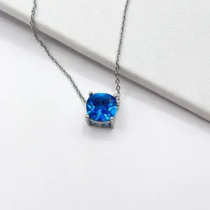 COLAR QUADRADO PEDRA AZUL