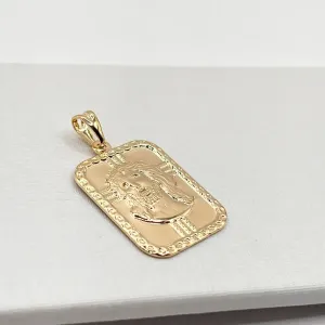 PINGENTE MEDALHA QUADRADA ROSTO JESUS CRISTO