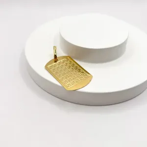 PINGENTE PLACA MASCULINA DETALHES