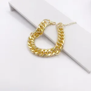 PULSEIRA ELO GRUMET DUPLA COM EXTENSOR 10MM