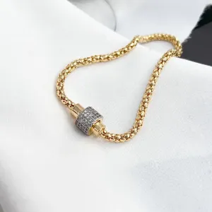 PULSEIRA ELO PIPOCA COM FECHO DE ROSCA