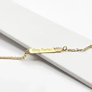 PULSEIRA INFANTIL NOME COM COROA - LUIZ CARLOS