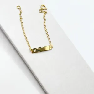 PULSEIRA PLACA INFANTIL COM CORAÇÃO VAZADO