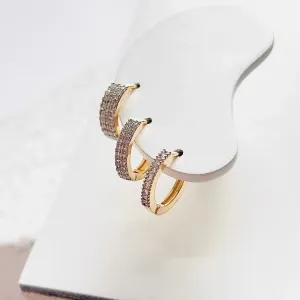 TRIO ARGOLAS MICRO ZIRCONIA DA MAIOR PARA A MENOR