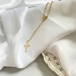 COLAR TERÇO - ROSÁRIO SAGRADO CORAÇÃO BOLA 2,5MM