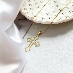 COLAR CRUZ COM PONTAS RENDONDAS