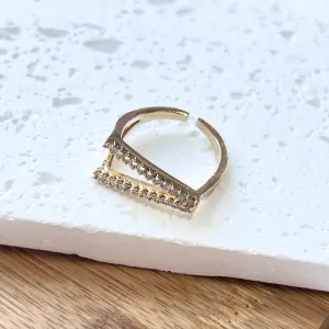 ANEL AJUSTÁVEL LETRA CRAVEJADA HORIZONTAL - V