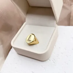 ANEL DEDINHO AJUSTÁVEL DE LETRA - L