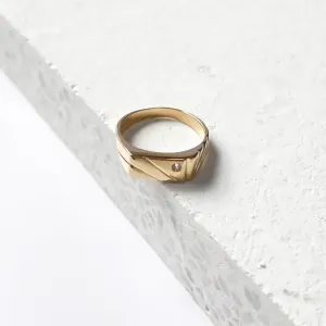 ANEL MASCULINO COM PEDRA DE ZIRCONIA