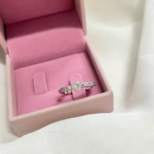 ANEL PRATA925 SOLITÁRIO COM BANHO EM RÓDIO BRANCO