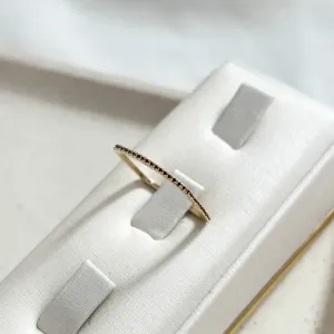 ANEL QUADRADO TODO EM MICRO ZIRCONNIAS PRETAS