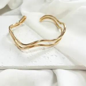 BRACELETE ABERTO TUBO DUPLO ORGÂNICO