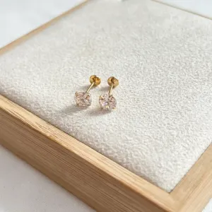 BRINCO PONTO DE LUZ ZIRCONIA 6MM COM TARRACHA BABY