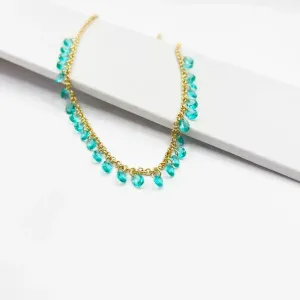 COLAR CHOKER GOTAS TURMALINA