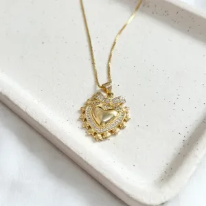 COLAR CORAÇÃO COM LAÇO - INSPIRAÇÃO DIOR