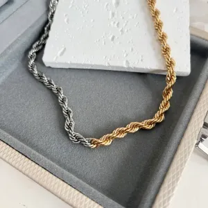 COLAR CORDÃO BAIANO 2 BANHOS - 5MM